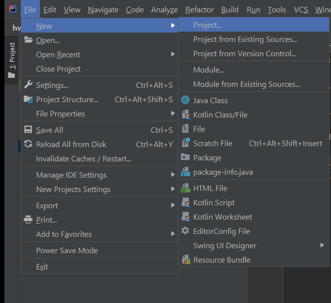 IntelliJ IDEA File New Project изображение с сайта www.andreyolegovich.ru