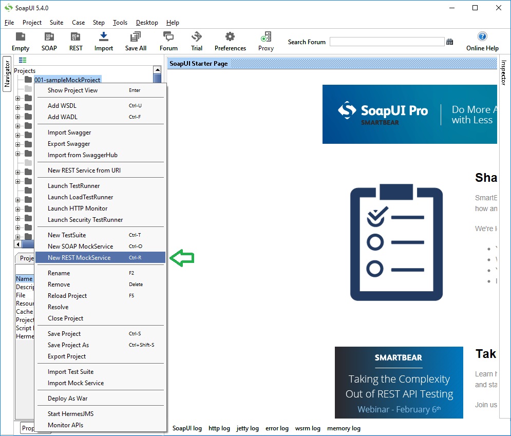 SOAP UI New Rest Mock Service изображение с сайта www.andreyolegovich.ru