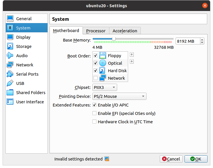 System Motherboard VirtualBox изображение с сайта www.eth1.ru