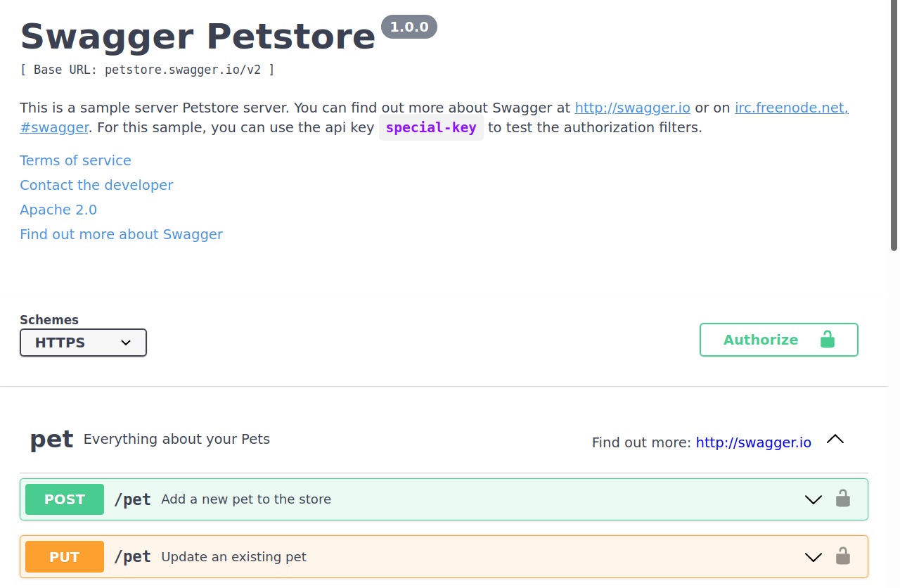 Swagger pet post put изображение с сайта www.andreyolegovich.ru