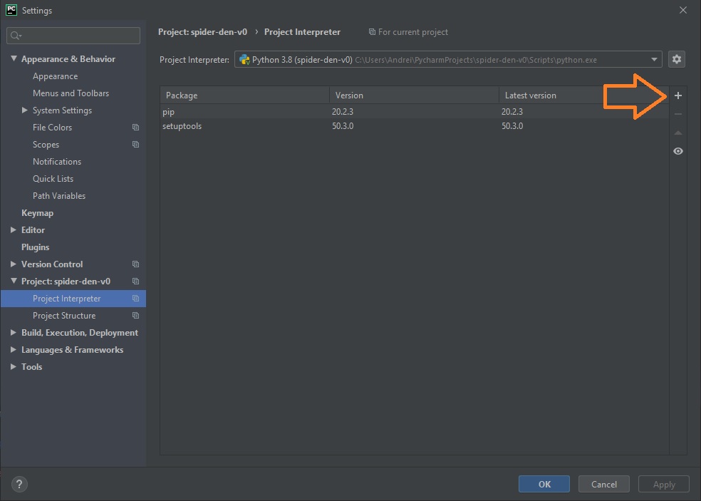 Как добавить Selenium в PyCharm изображение с сайта www.andreyolegovich.ru