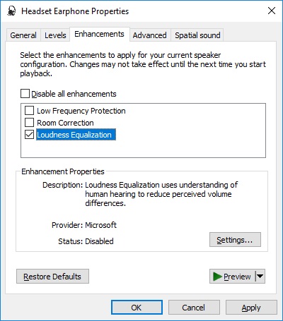 настройка наушников в windows 10 loudness equalization изображение с сайта
    www.andreyolegovich.ru