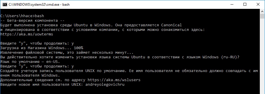 Пошаговая инструкция по включению WSL WSL2 Bash в Windows 10  изображение с сайта www.andreyolegovich.ru